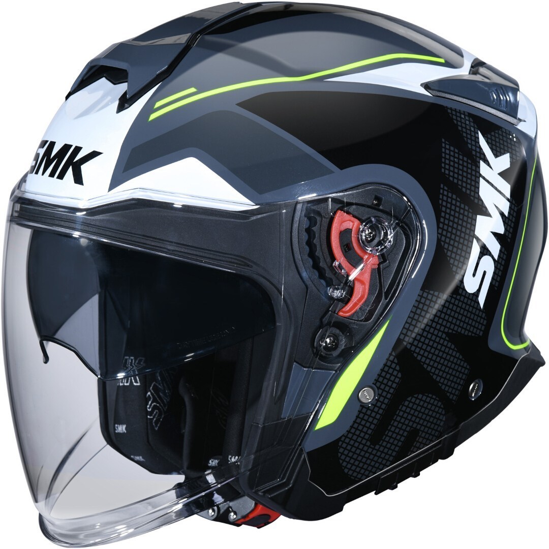 SMK GTJ Tourer Casque jet, noir-gris, taille 2XL pour Hommes