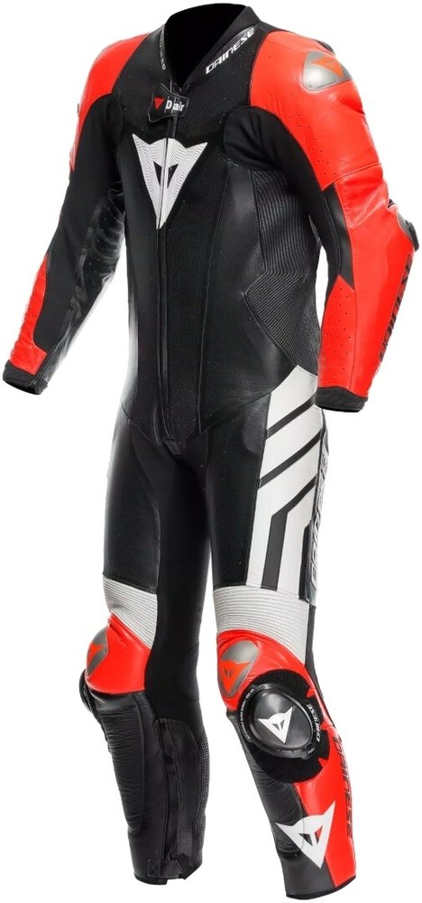 Dainese Mugello 3 D-Air Tuta in pelle da moto in 1 pezzo perforata