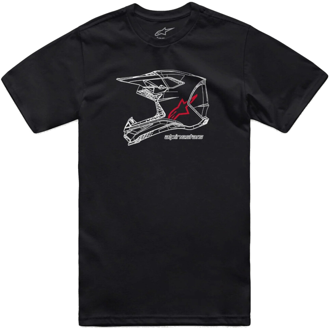 Alpinestars Mx Helm T-Shirt, black, Size S for Men