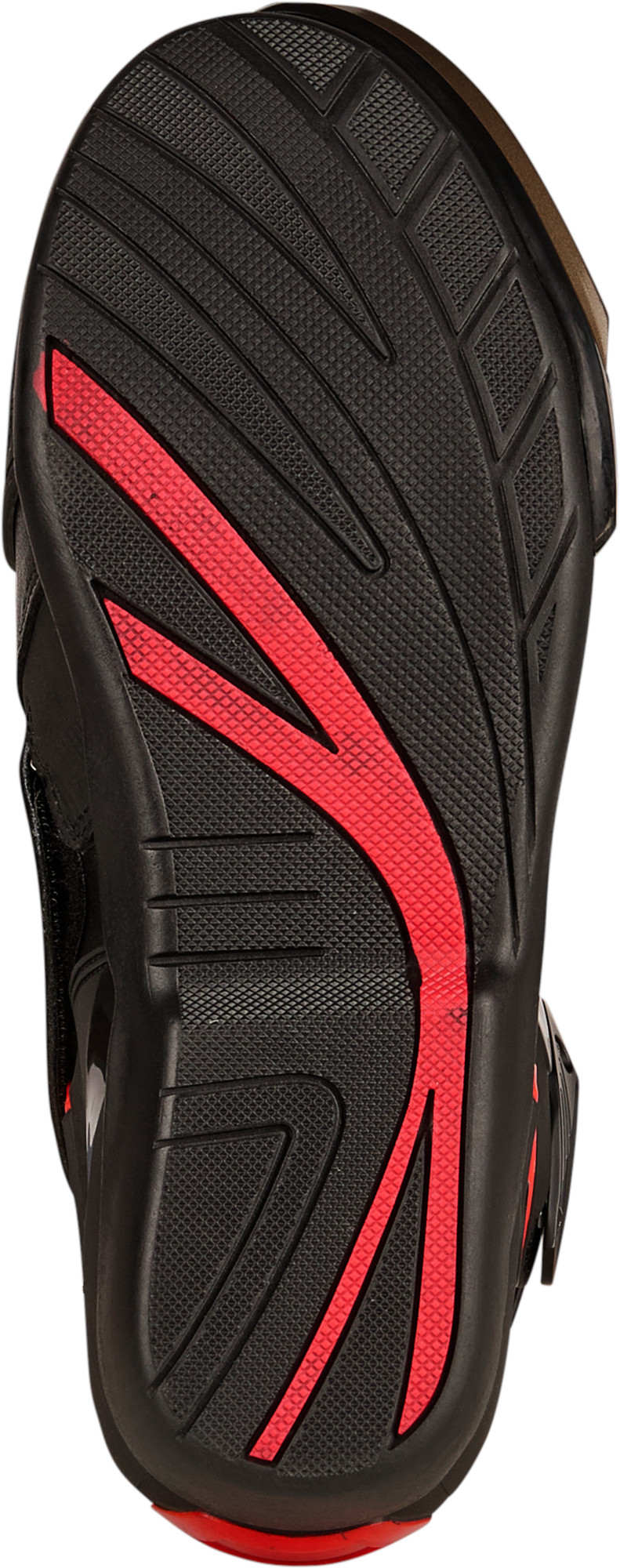Side view of MUGENRACE Sphantom Plus perforated Motorcycle Boots, black-white-red, Size 43 for Men