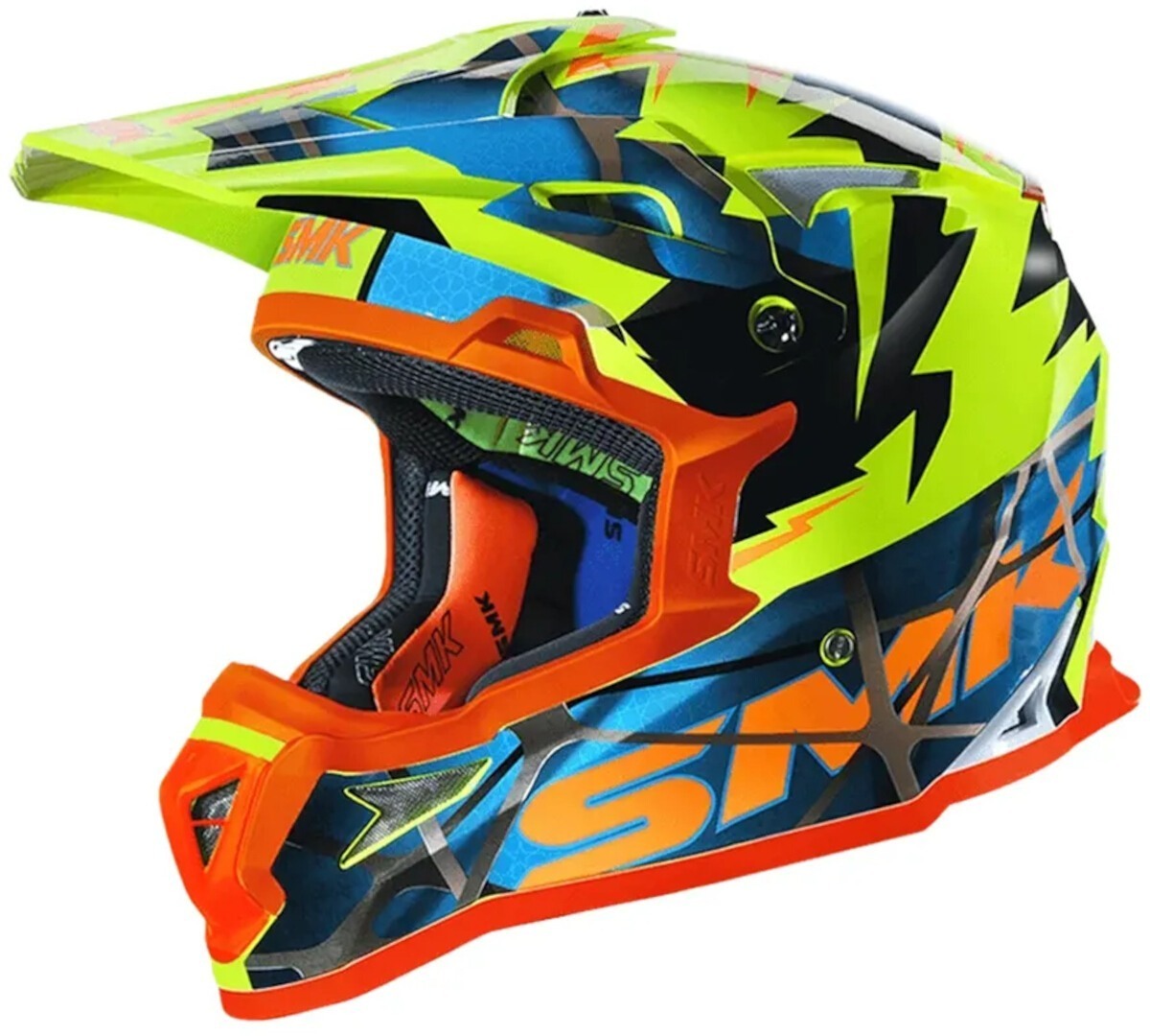 SMK Allterra Fulmine N Casque de motocross, multicolore, taille 2XL pour Hommes