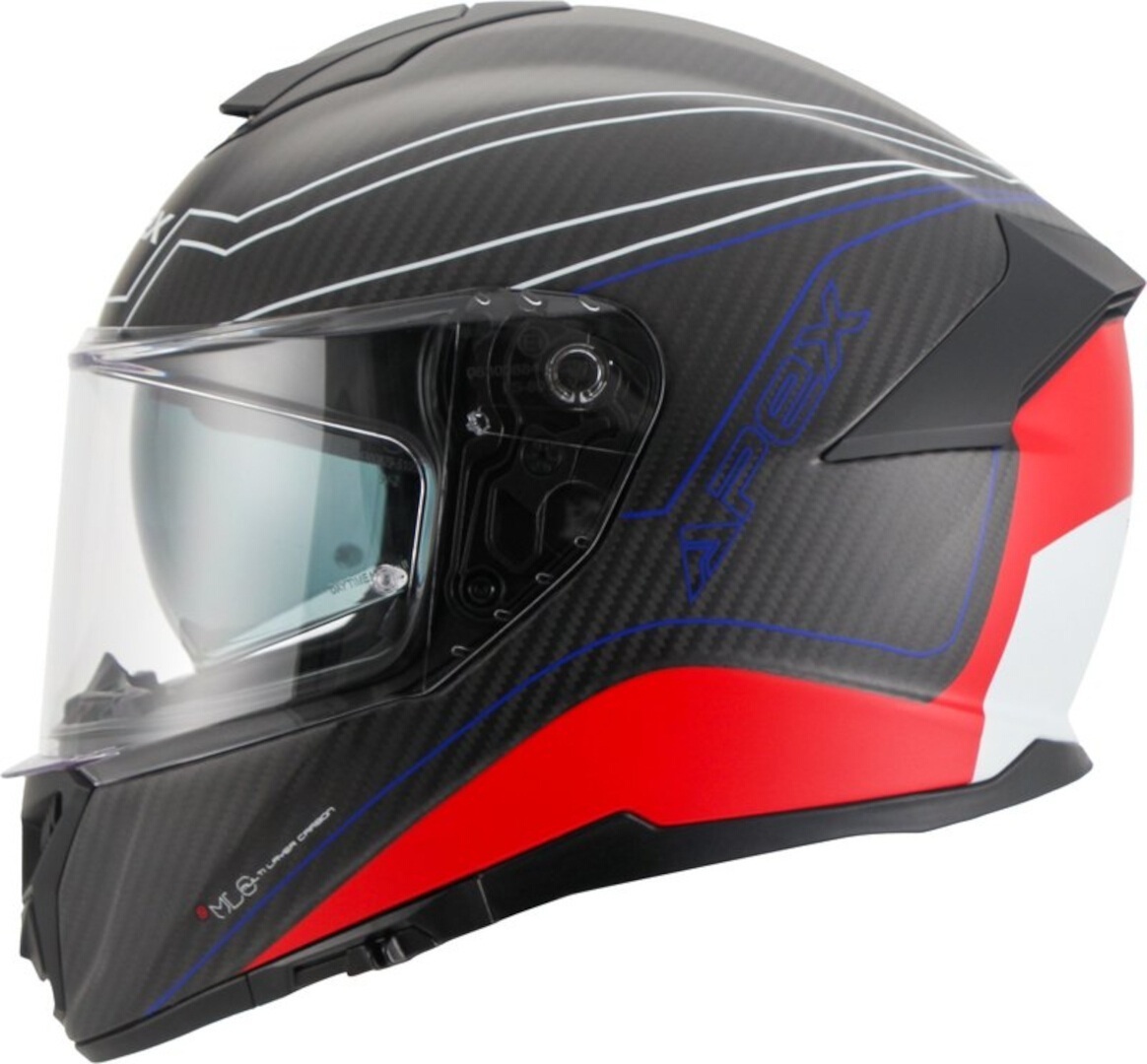 APEX FC500 Assen Carbon Casque, multicolore, taille 2XL pour Hommes