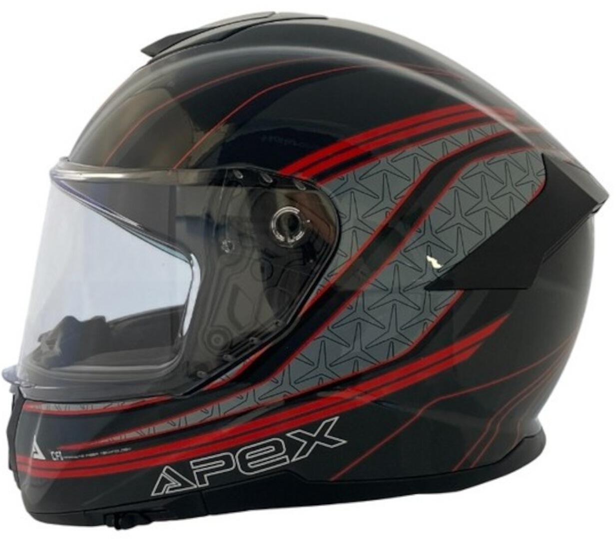 APEX FT300 Vienna Helmet, black-grey-red, Size XL for Men-image-971971241