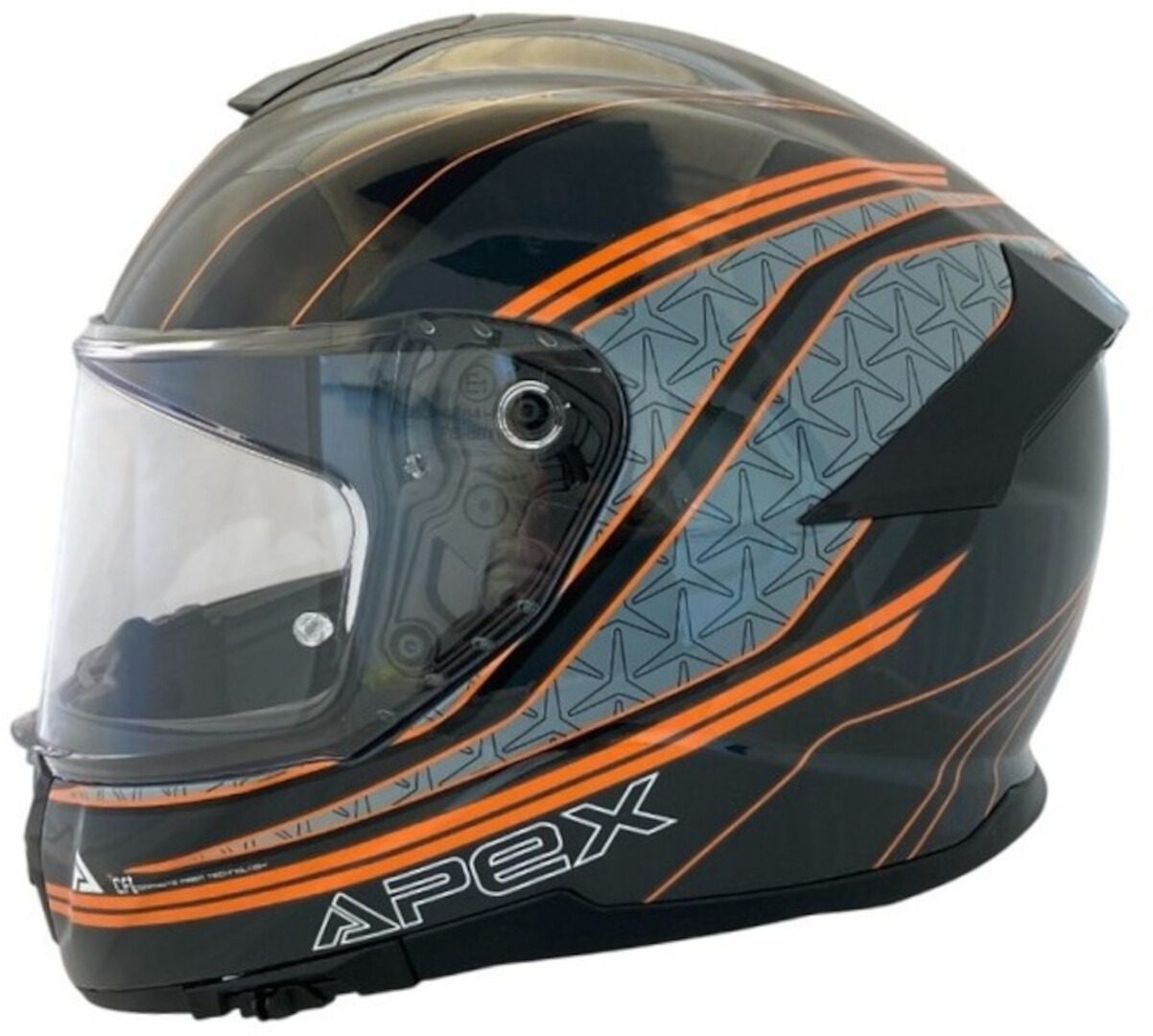 APEX FT300 Vienna Casque, noir-gris-orange, taille 2XL pour Hommes