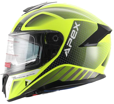 APEX FT300 New York Casque, noir-jaune, taille XL pour Hommes