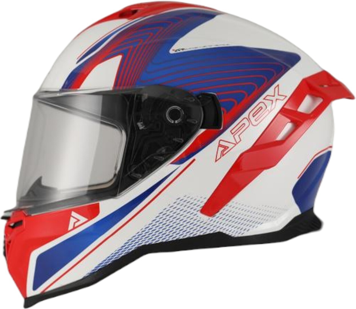 APEX FI200 Madrid Casque, blanc-rouge-bleu, taille 2XL pour Hommes