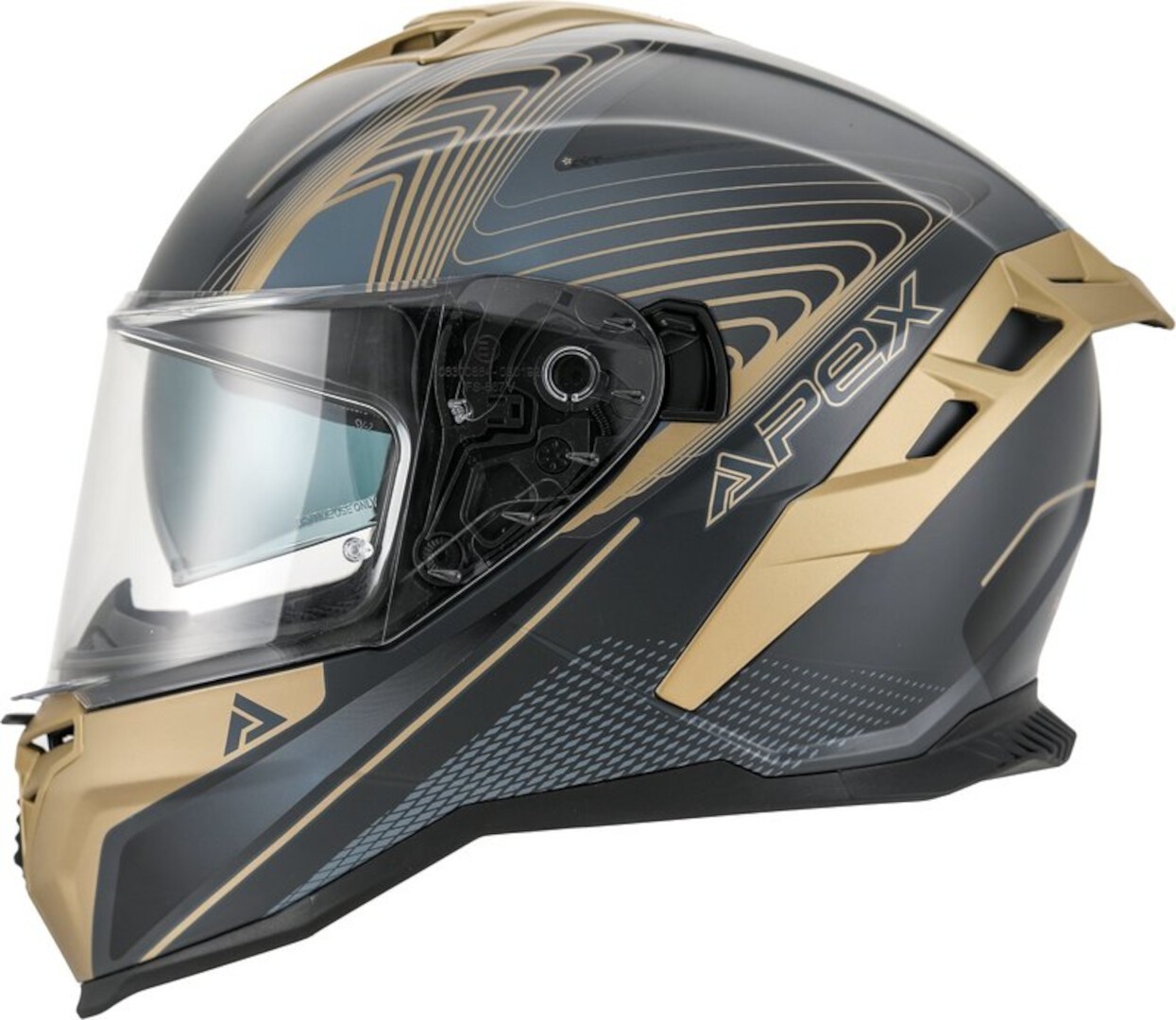 APEX FI200 Madrid Casque, noir-or, taille XL pour Hommes