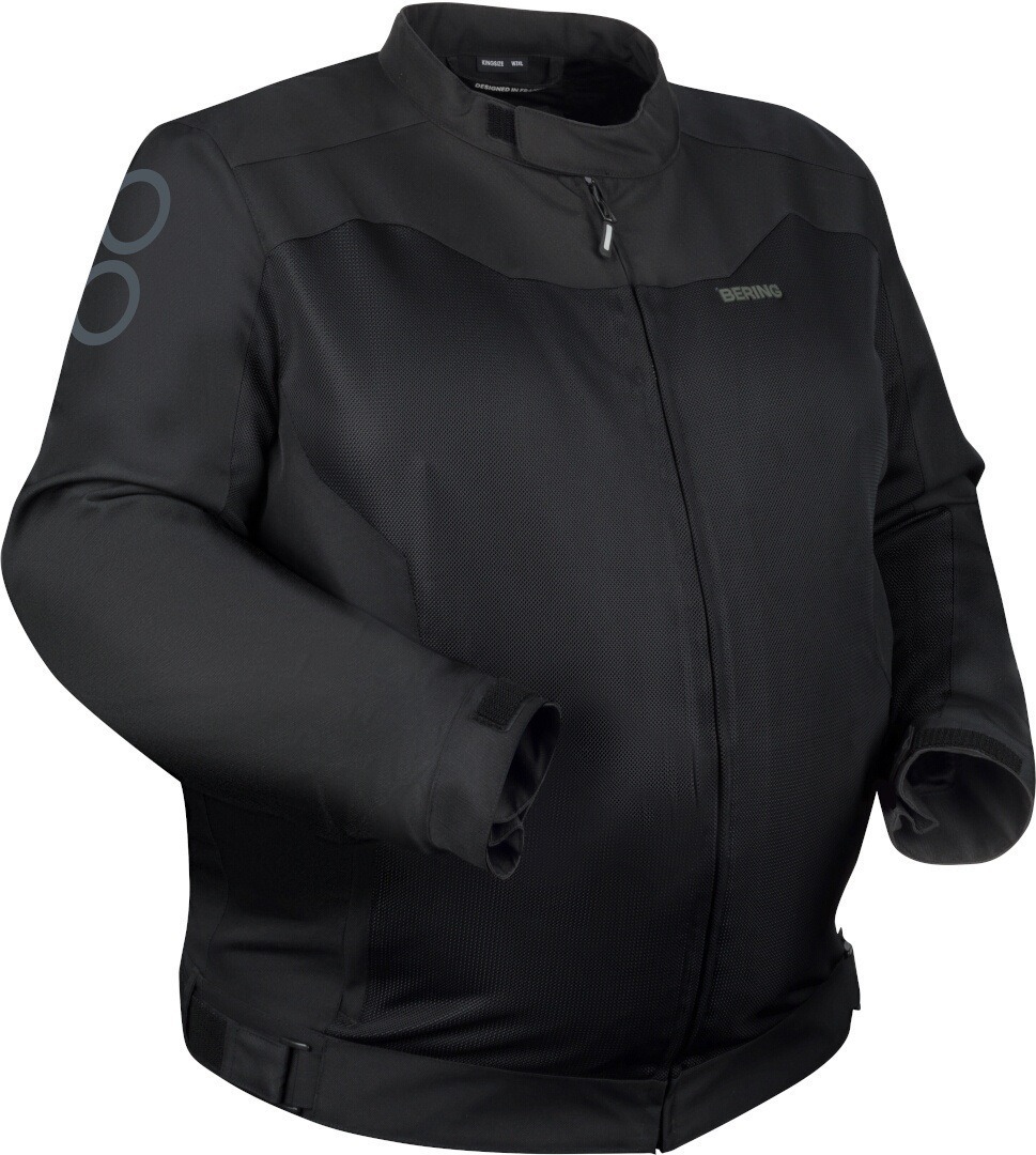 Bering Alias King Size Mesh Motorcycle Textile Jacket, Black, Size 5XL For Men-image