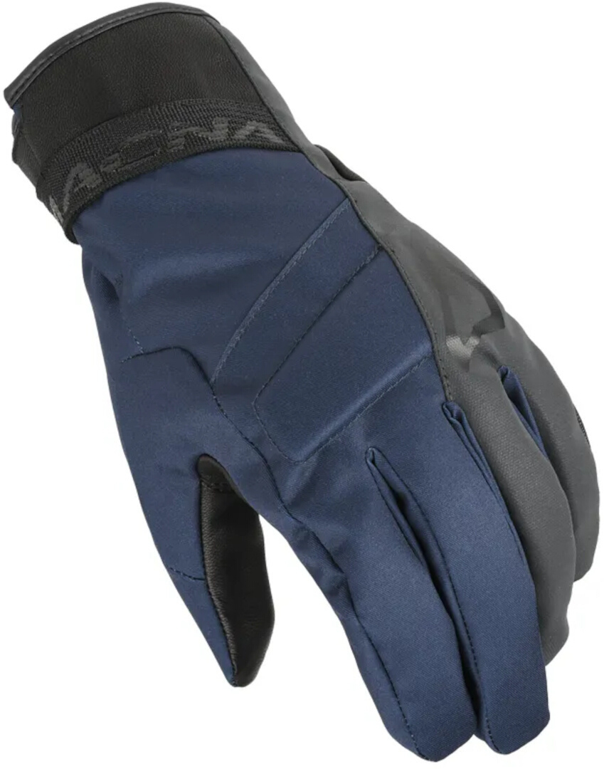 Macna Men's Black Blue Daunto Rtx Nighteye Waterproof Motorcycle Gloves, Black-Blue, For Large