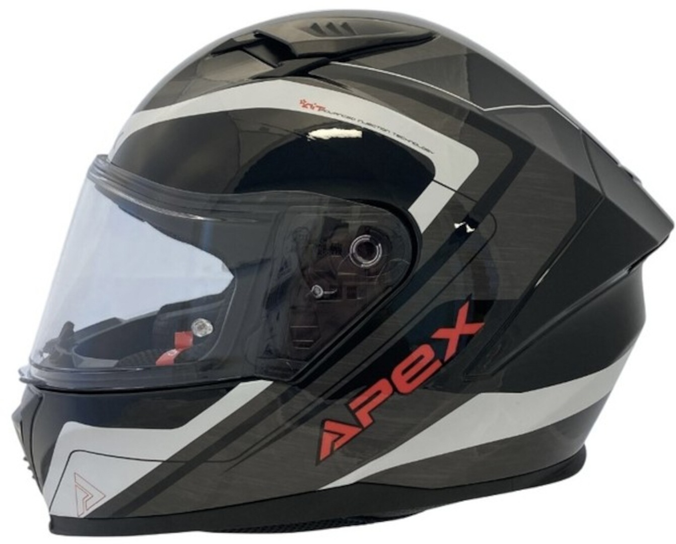 APEX FI100 Valencia Casque, noir-gris-rouge, taille L pour Hommes