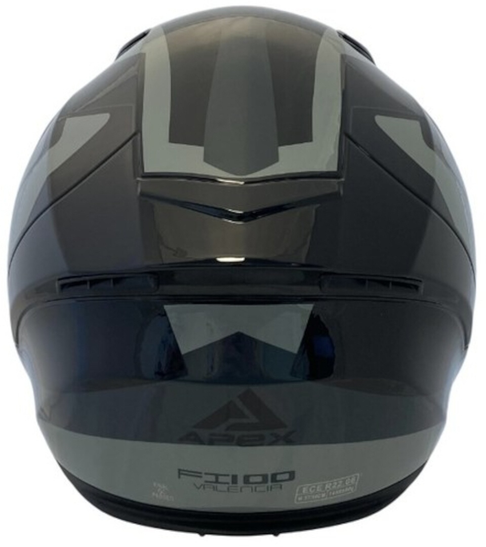 Photos - Motorcycle Helmet Apex FI100 Valencia Helmet, black-grey-yellow, Size M for Men 