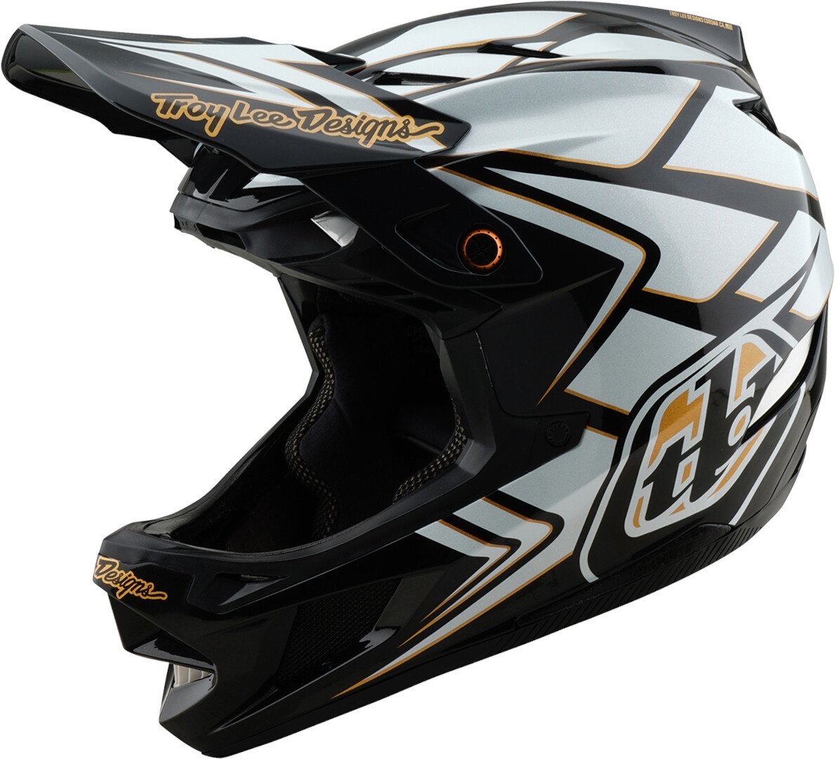 Troy Lee Designs D4 Mips Ghostwing Composite Downhill Helmet, black-white, Size XL for Men-image-1526555591