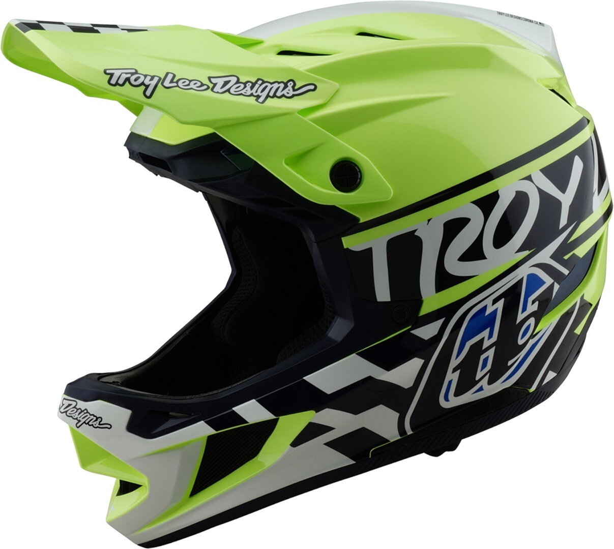 Troy Lee Designs D4 Mips Fifty-50 Полиакриловый шлем для спуска чёрный/белый/неоново-жёлтый XL (60/61) 