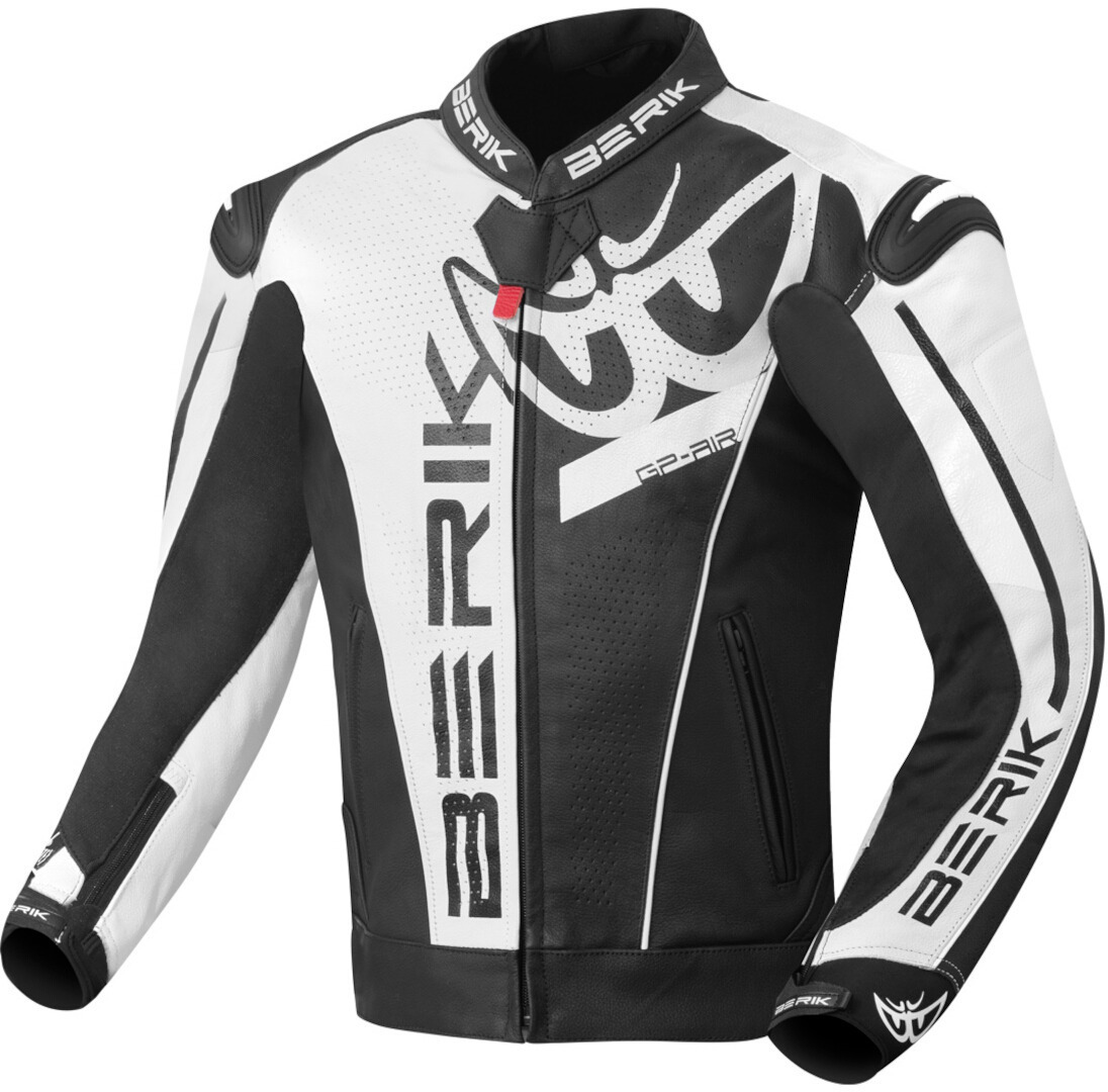 BERIK バイク レザージャケット LJ-9063 Leather Motorcycle Berik Motorcycle Gear Berik LJ-9063 Black White