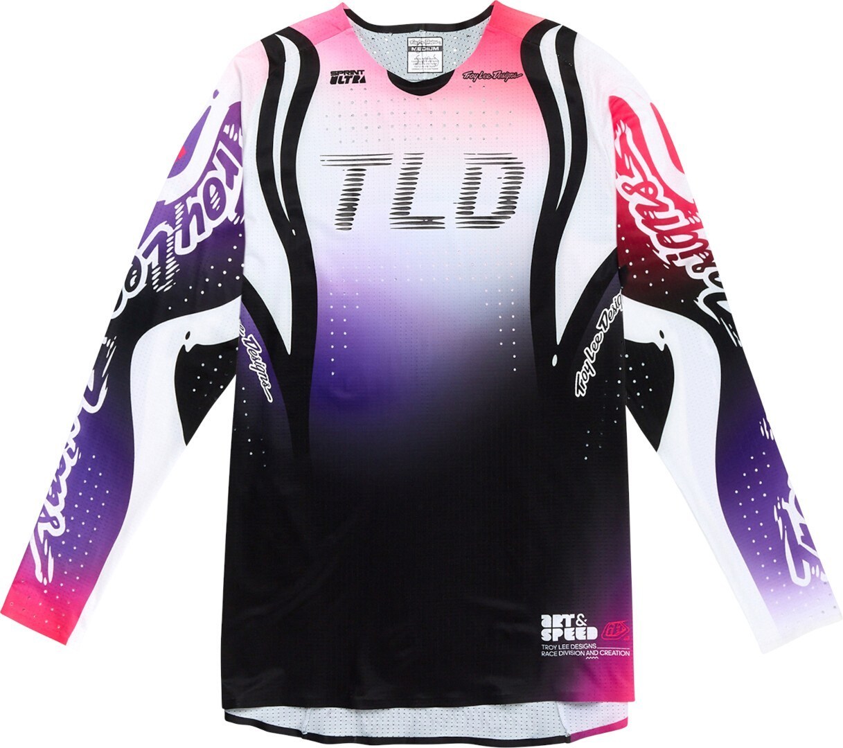 Troy Lee Designs SE Ultra Drip Джерси для мотокросса Черный/Белый/Пурпурный M 