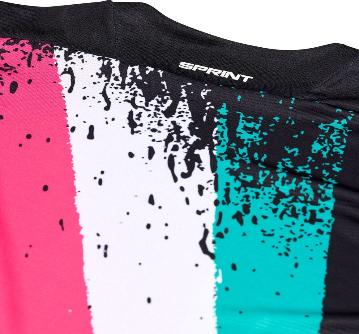Side view of Troy Lee Designs Sprint Full Pull Bicycle Jersey, black, Size M for Men