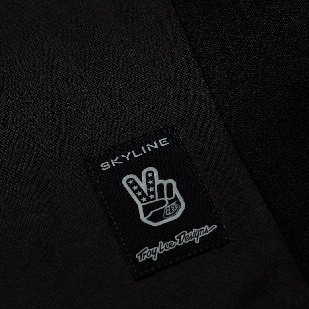Side view of Troy Lee Designs Skyline Ride Signature Long Sleeve, black, Size L for Men