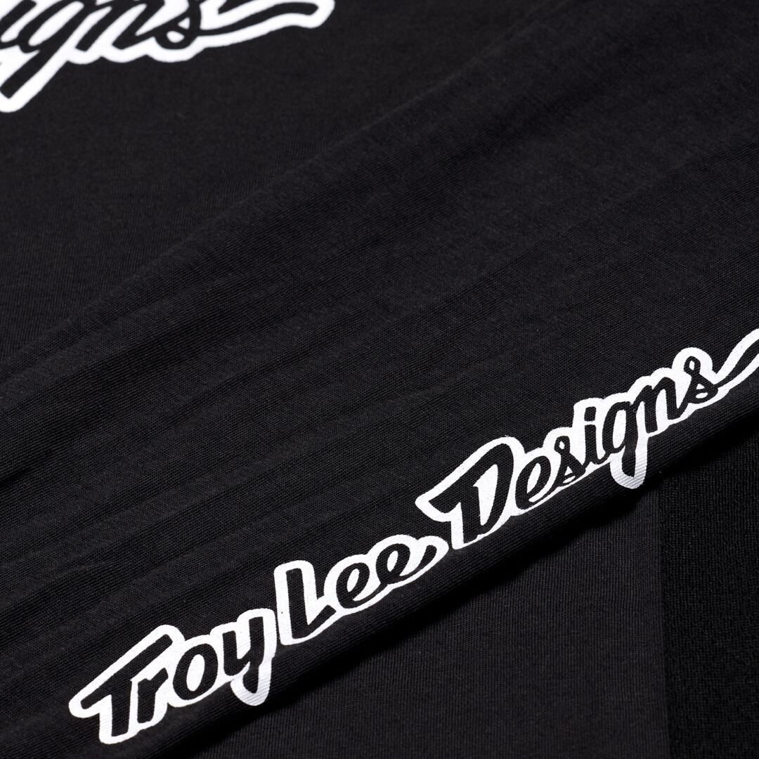 Side view of Troy Lee Designs Skyline Ride Signature Long Sleeve, black, Size L for Men