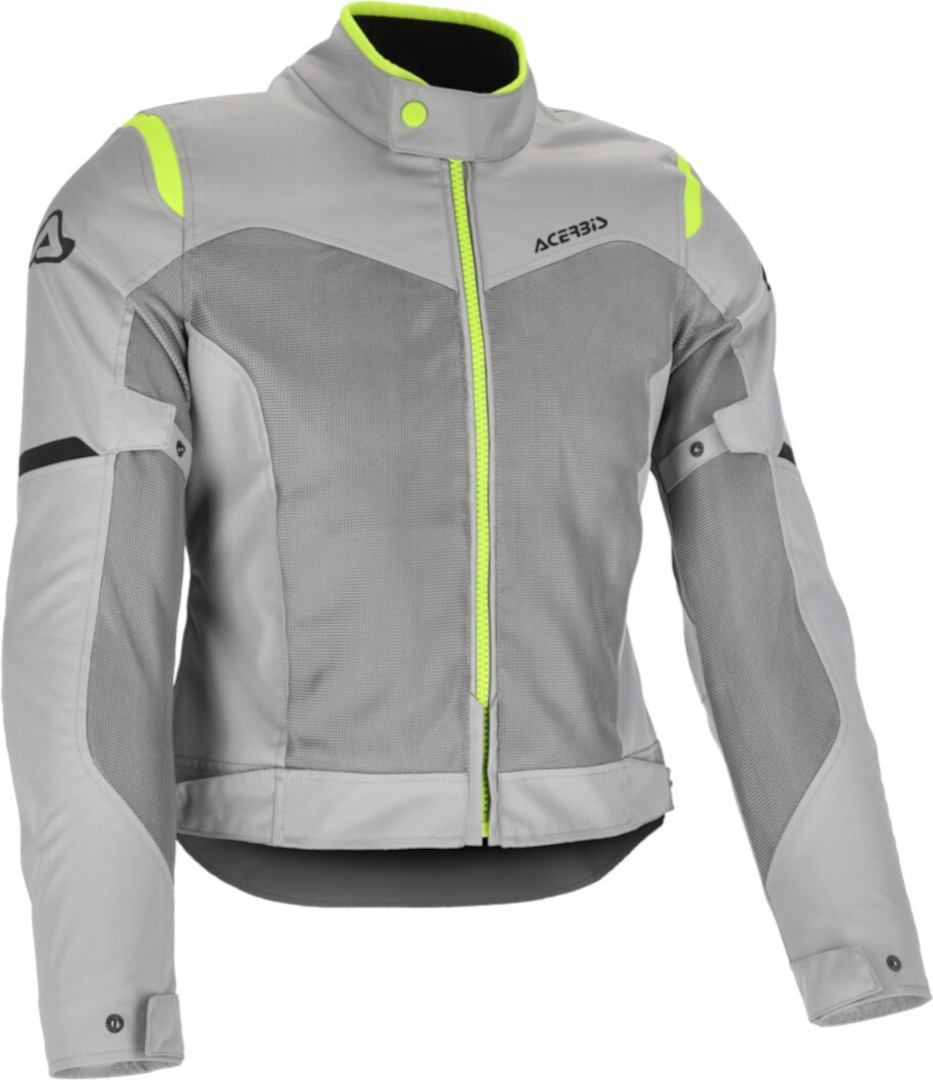Acerbis Ramsey Vent 2.0 Mesh Ladies Motorcycle Textile Jacket, grey-yellow, Size 2XL for Women-image-982979155