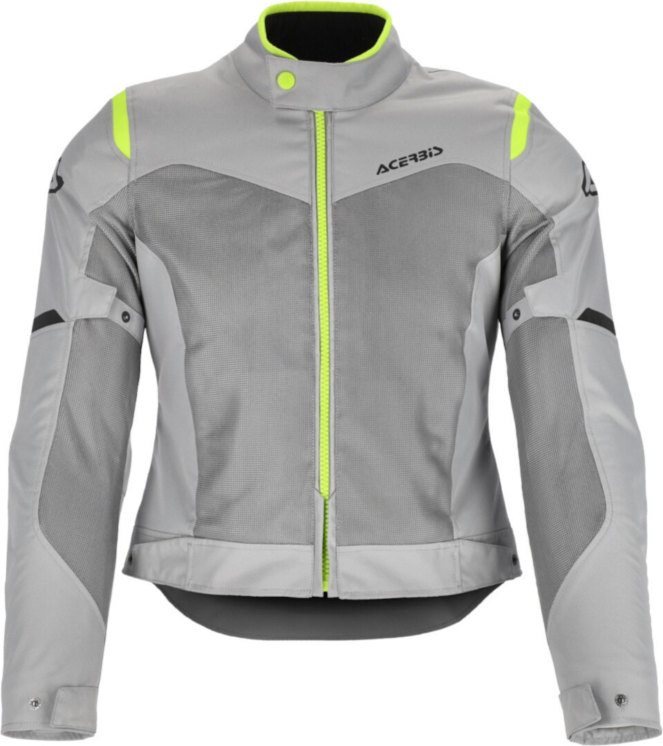 Side view of Acerbis Ramsey Vent 2.0 Mesh Ladies Motorcycle Textile Jacket, grey-yellow, Size 2XL for Women