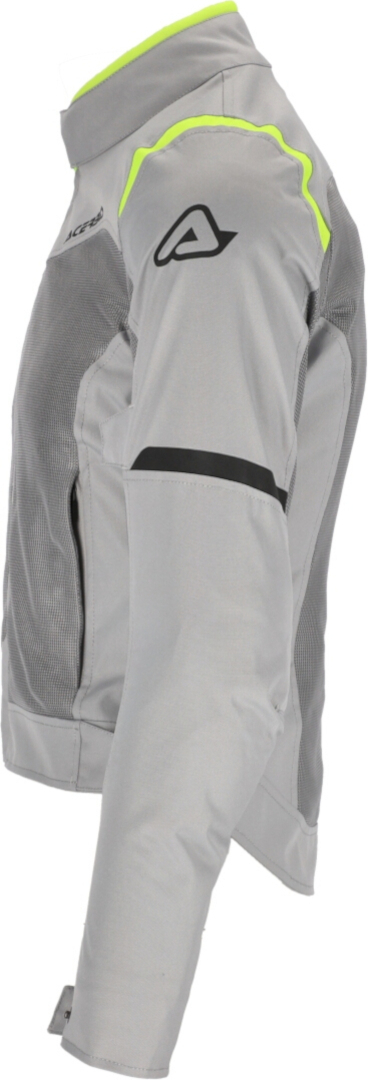 Side view of Acerbis Ramsey Vent 2.0 Mesh Ladies Motorcycle Textile Jacket, grey-yellow, Size 2XL for Women