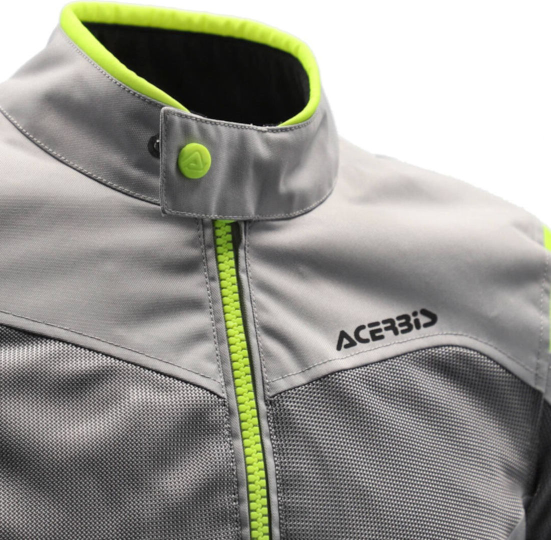 Side view of Acerbis Ramsey Vent 2.0 Mesh Ladies Motorcycle Textile Jacket, grey-yellow, Size 2XL for Women