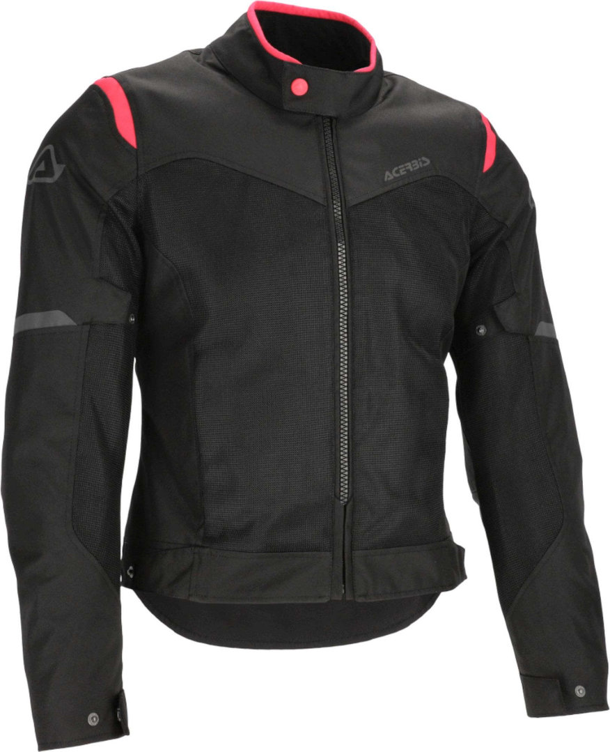Acerbis Ramsey Vent 2.0 Mesh Ladies Motorcycle Textile Jacket, black-pink, Size 2XL for Women-image-982976038