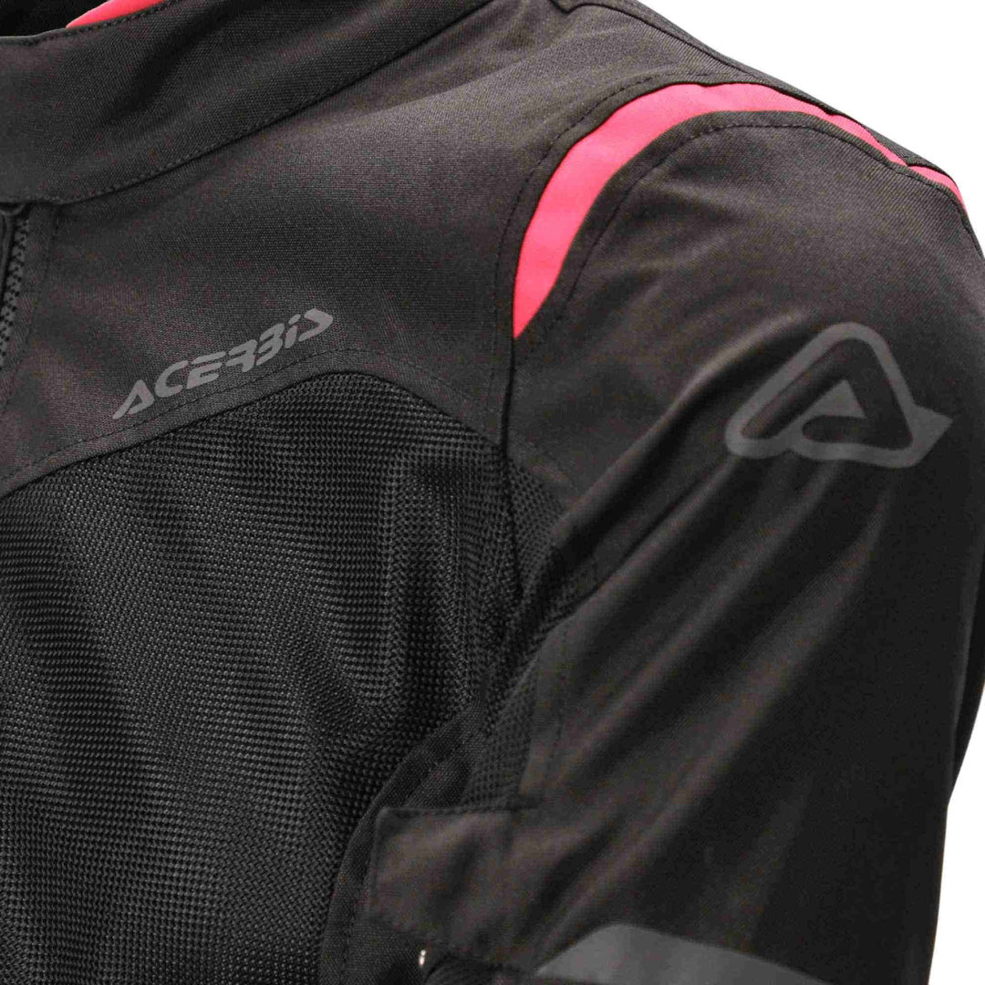 Side view of Acerbis Ramsey Vent 2.0 Mesh Ladies Motorcycle Textile Jacket, black-pink, Size 2XL for Women