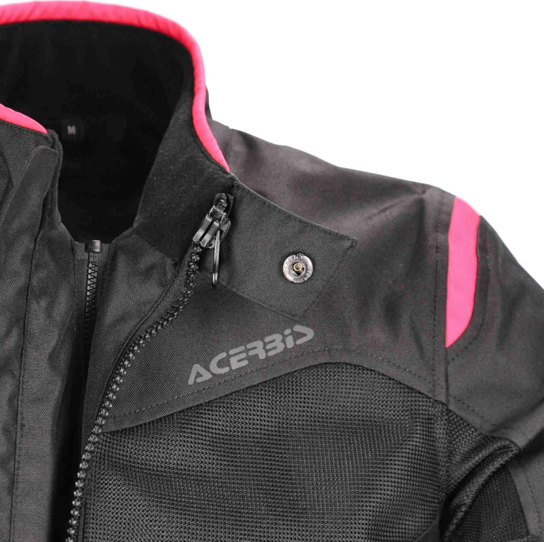 Side view of Acerbis Ramsey Vent 2.0 Mesh Ladies Motorcycle Textile Jacket, black-pink, Size 2XL for Women