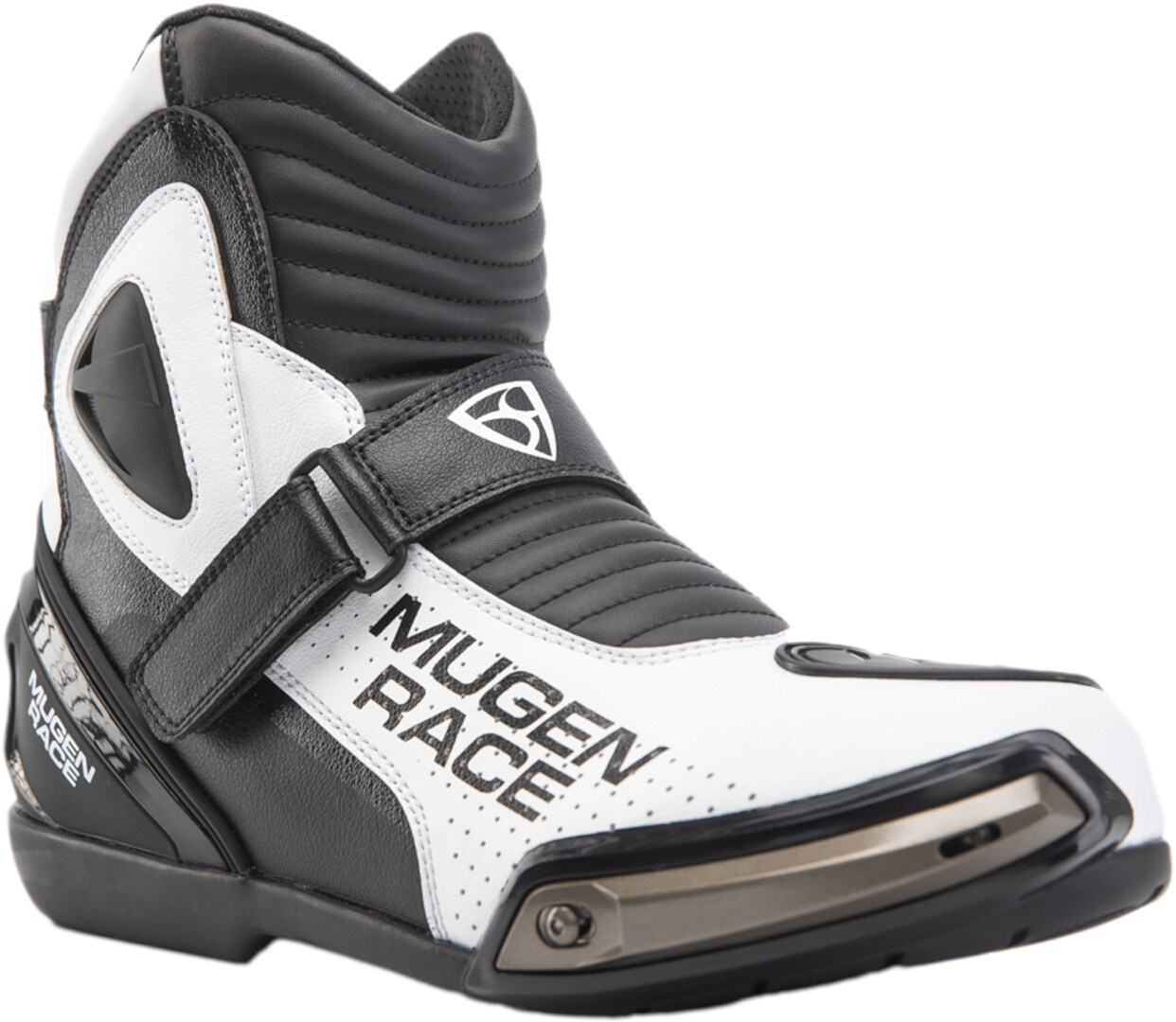 MUGENRACE Hurry bottes de moto perforées, noir-blanc, taille 47 pour Hommes
