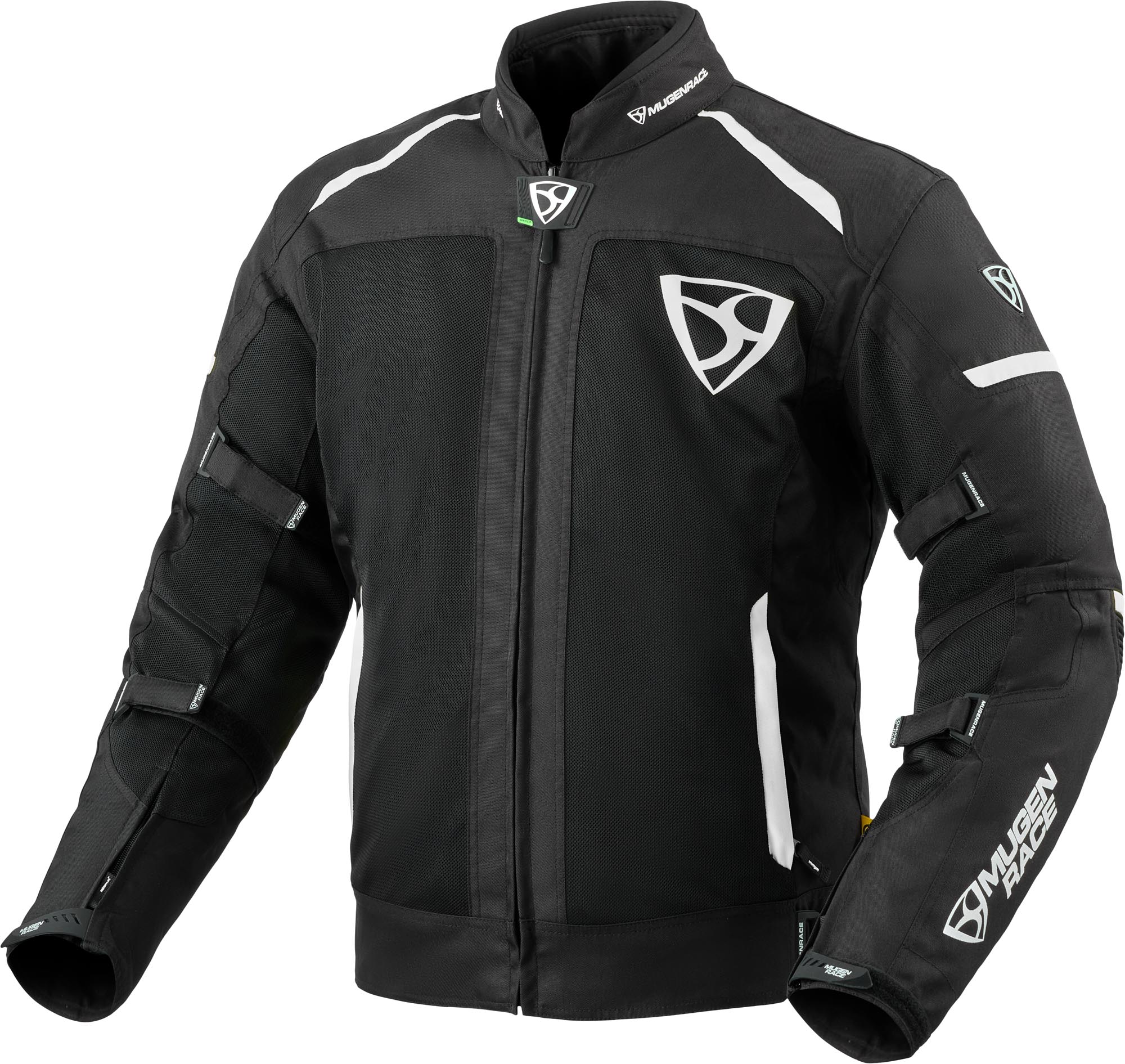 Mugenrace Fuggire-A Motorcycle Textile Jacket, Black-White, Size 4XL For Men
