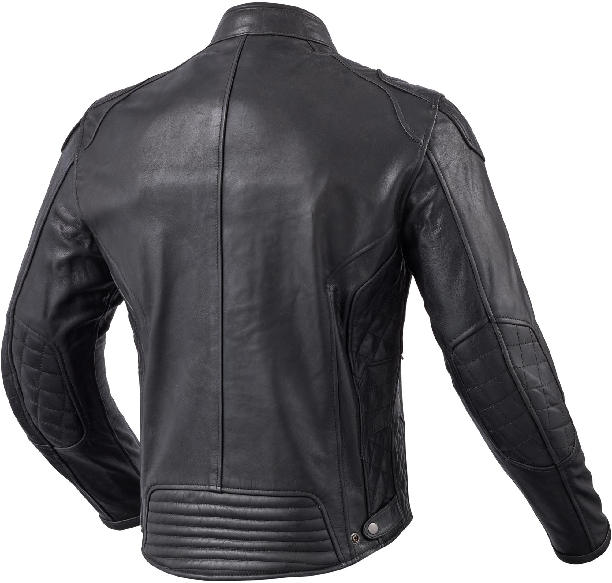 Side view of MUGENRACE Sakliot Motorcycle Leather Jacket, black, Size XL for Men