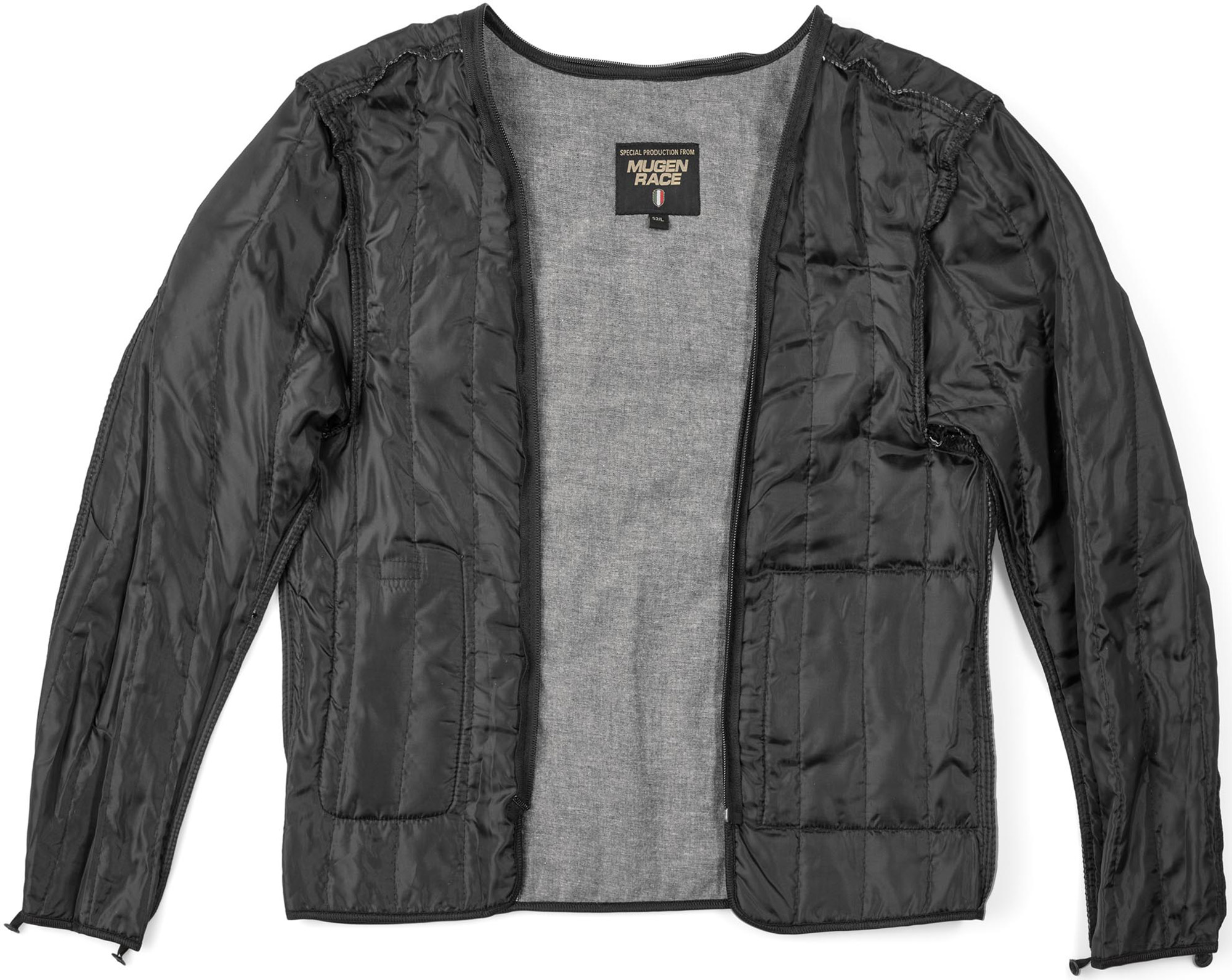 Side view of MUGENRACE Sakliot Motorcycle Leather Jacket, black, Size XL for Men