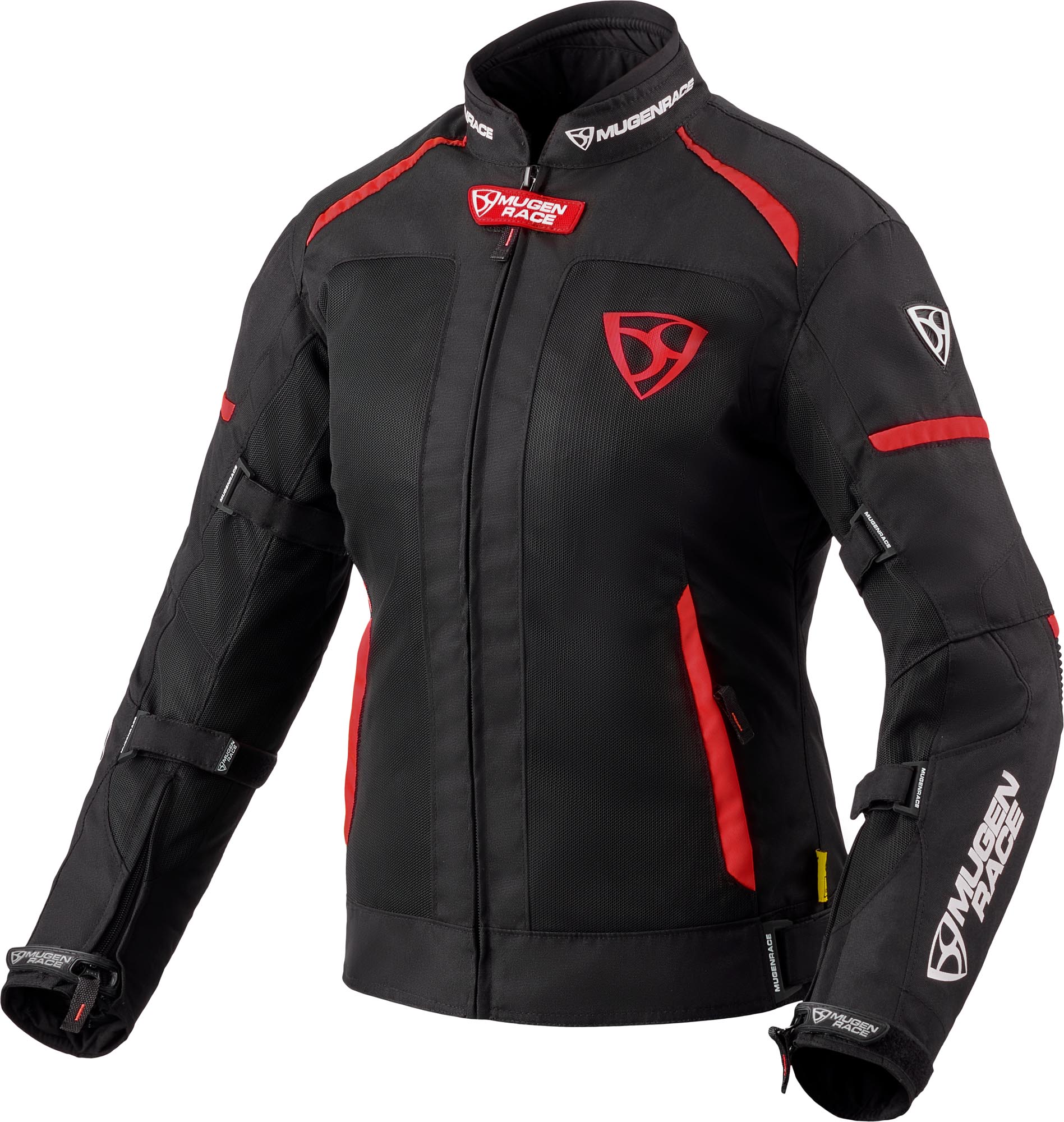 MUGENRACE Fuggire-A imperméable dames moto textile veste, noir-rouge, taille 3XL pour Femmes