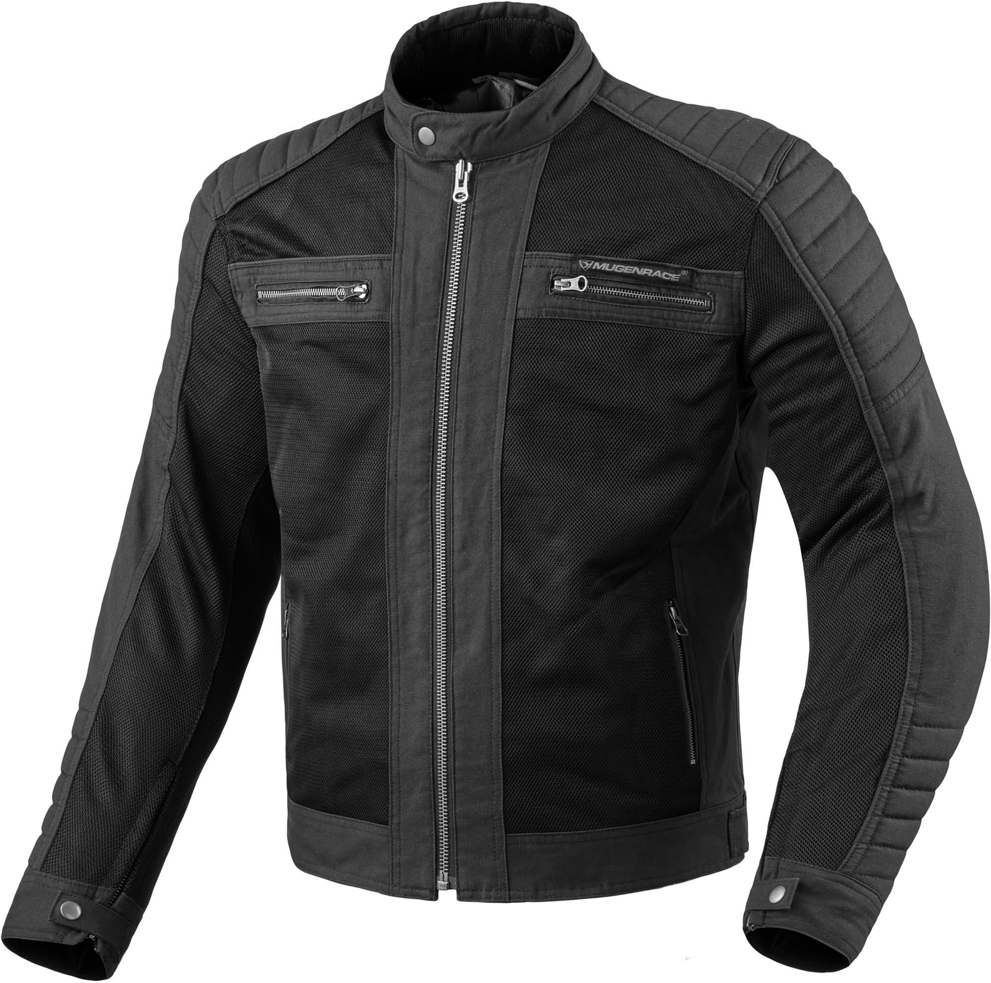 Mugenrace Canvas Motorcycle Textile Jacket, Black, Size Xl For Men