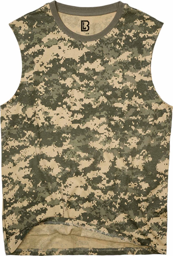 Brandit ärmelloses Shirt, grau-beige, Größe 2XL für Männer