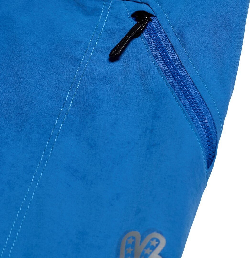 Side view of Troy Lee Designs Skyline Trail Washed Out Bicycle Short, blue, Size 32 for Men