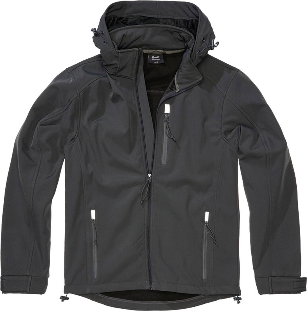 Brandit Hurricane Softshell Veste, noir-gris, taille 3XL pour Hommes