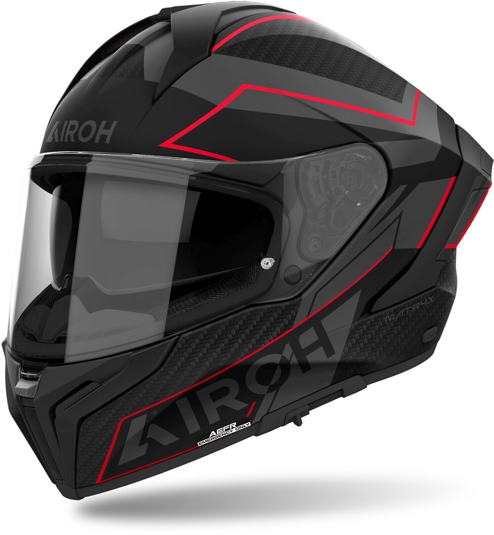 Airoh Matryx Sentinel Helmet, black-grey-red, Size XL for Men-image-952871522