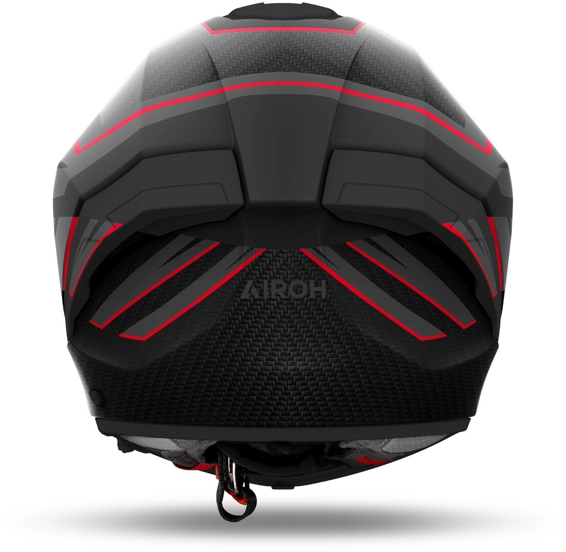 Side view of Airoh Matryx Sentinel Helmet, black-grey-red, Size XL for Men
