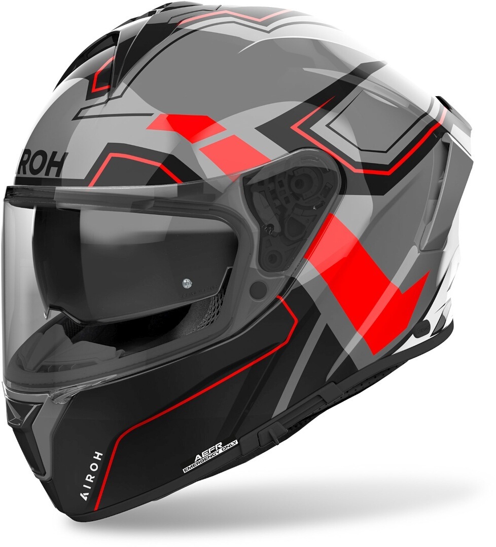Airoh Men's Black Grey Red Spark 2 Dart Helmet, Black-Grey-Red, Size M For