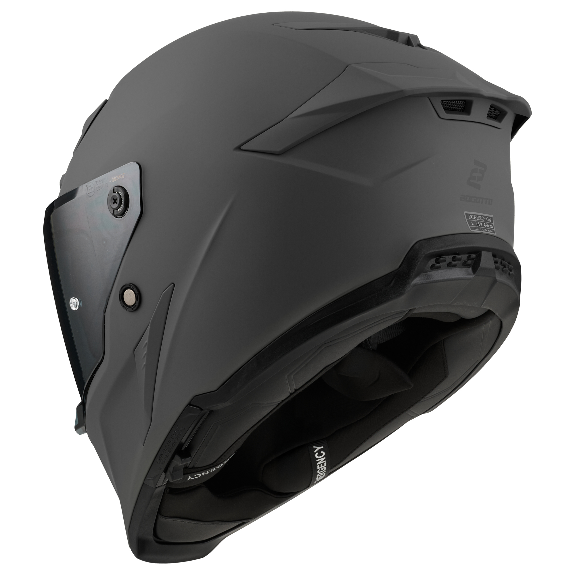 Side view of Bogotto Blade Helmet, black, Size XS for Women
