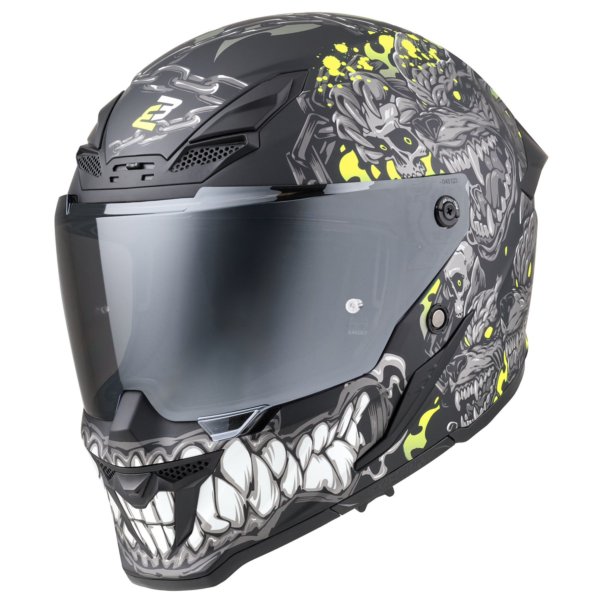 Bogotto Blade Gatekeeper Casque, noir-gris-jaune, taille M pour Hommes