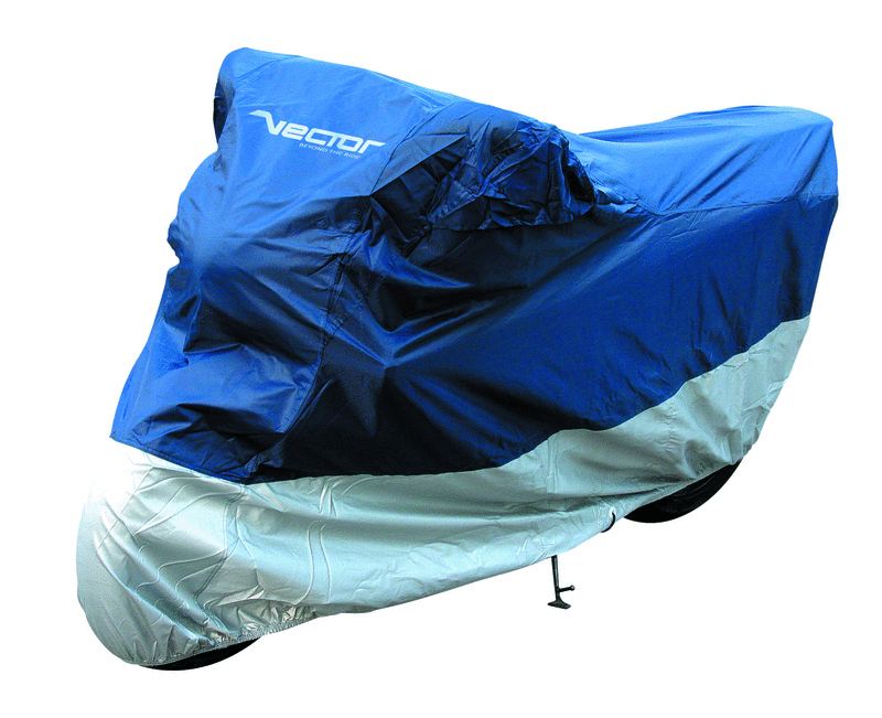 VECTOR Indoor/Outdoor Protective Cover for Motorcycle/Scooter - Blue/Silver - M