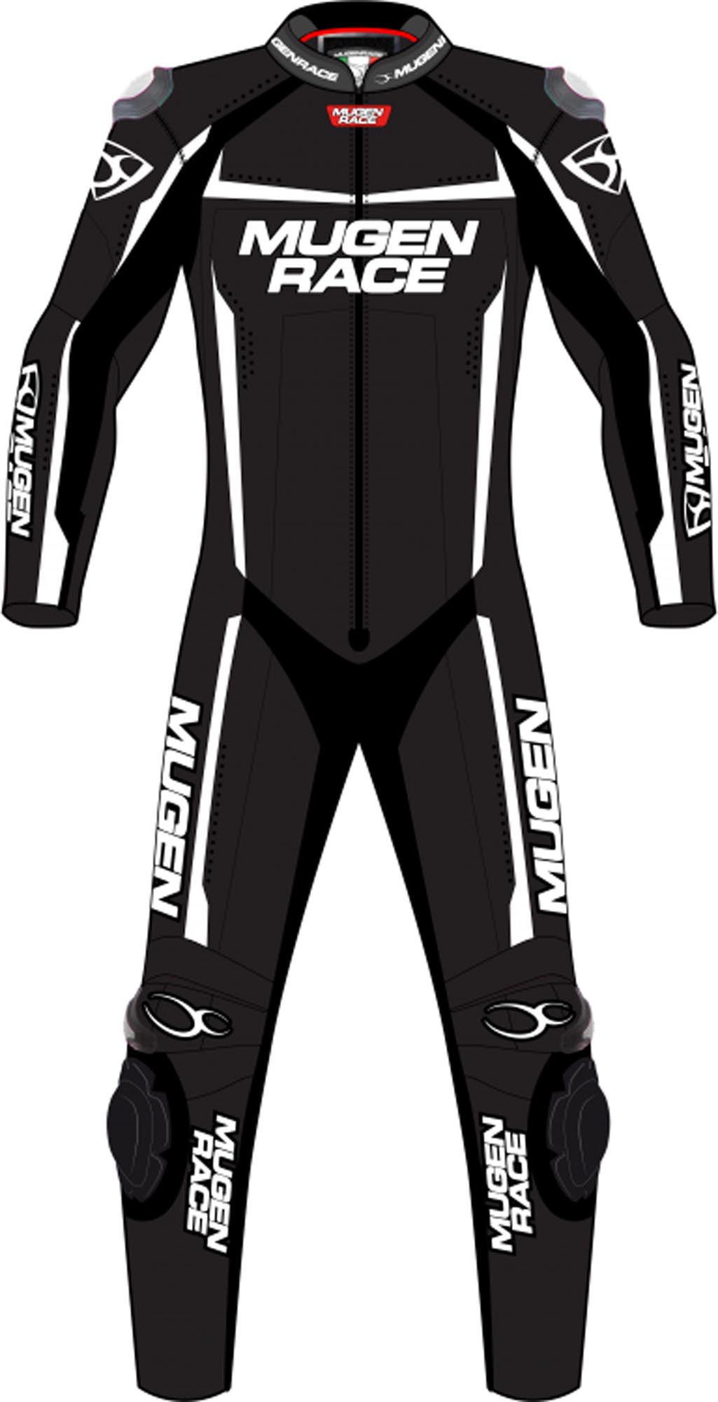 MUGENRACE Ohvale Combinaison en cuir de moto une pièce perforée pour enfants, noir-blanc, taille S 152 pour Des gamins