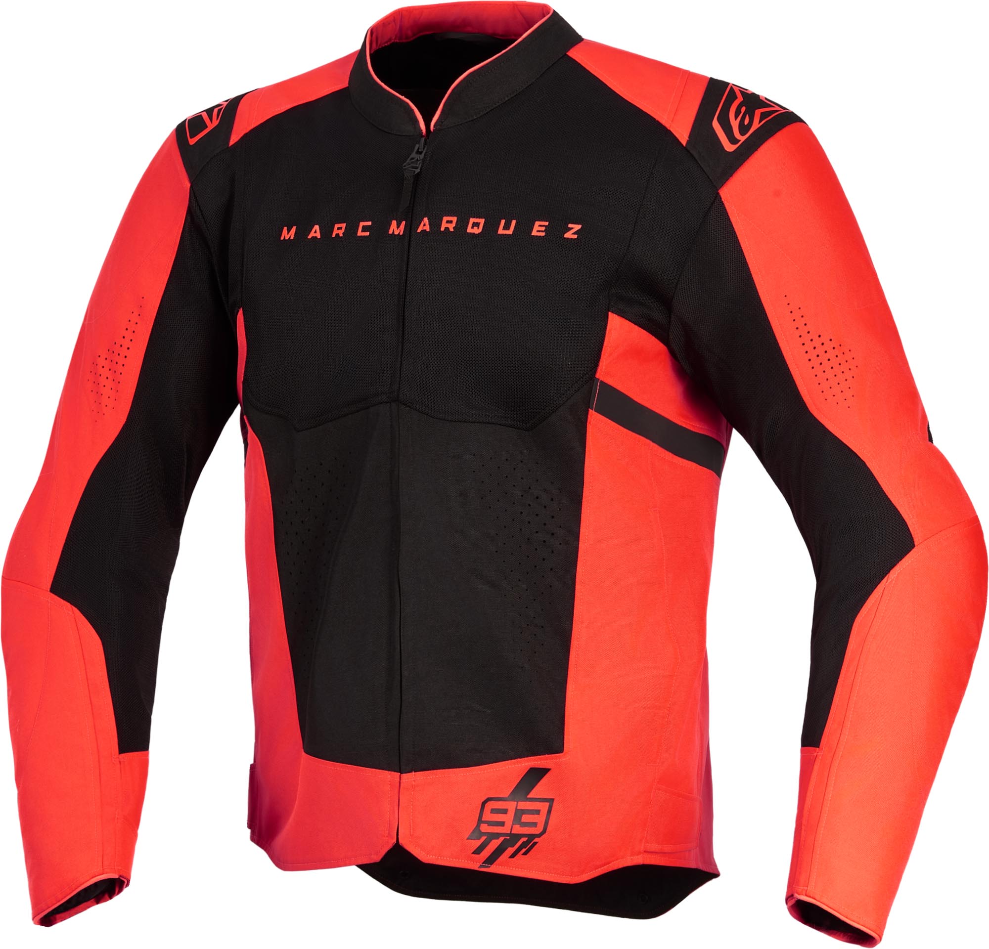 Alpinestars Men's Black Red Mm93 T-Sps Air V2 Motorcycle Textile Jacket, Black-Red, Size 2XL For