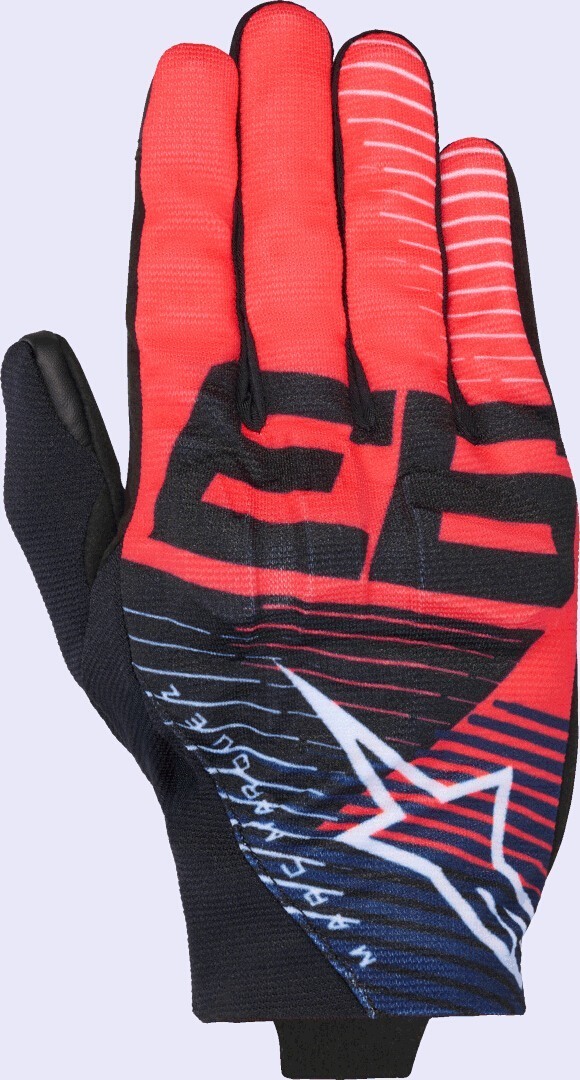 Alpinestars Men's Black White Red Blue Mm93 Reef V2 Motorcycle Gloves, Black-White-Red-Blue, Size 2XL For