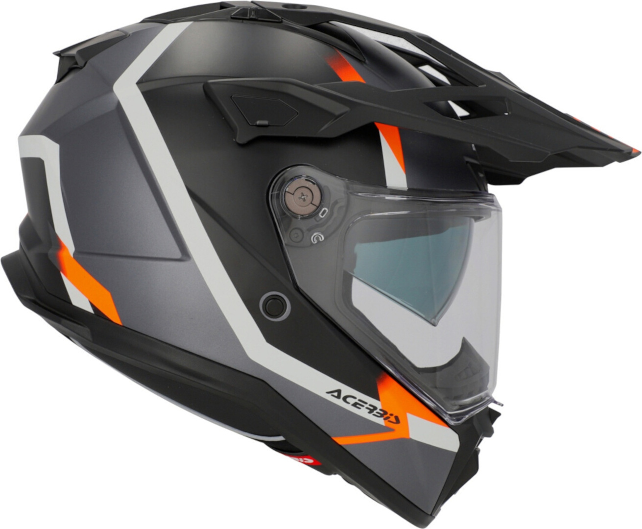 Side view of Acerbis Attack Graphic Enduro Helmet, black-orange, Size 2XL for Men