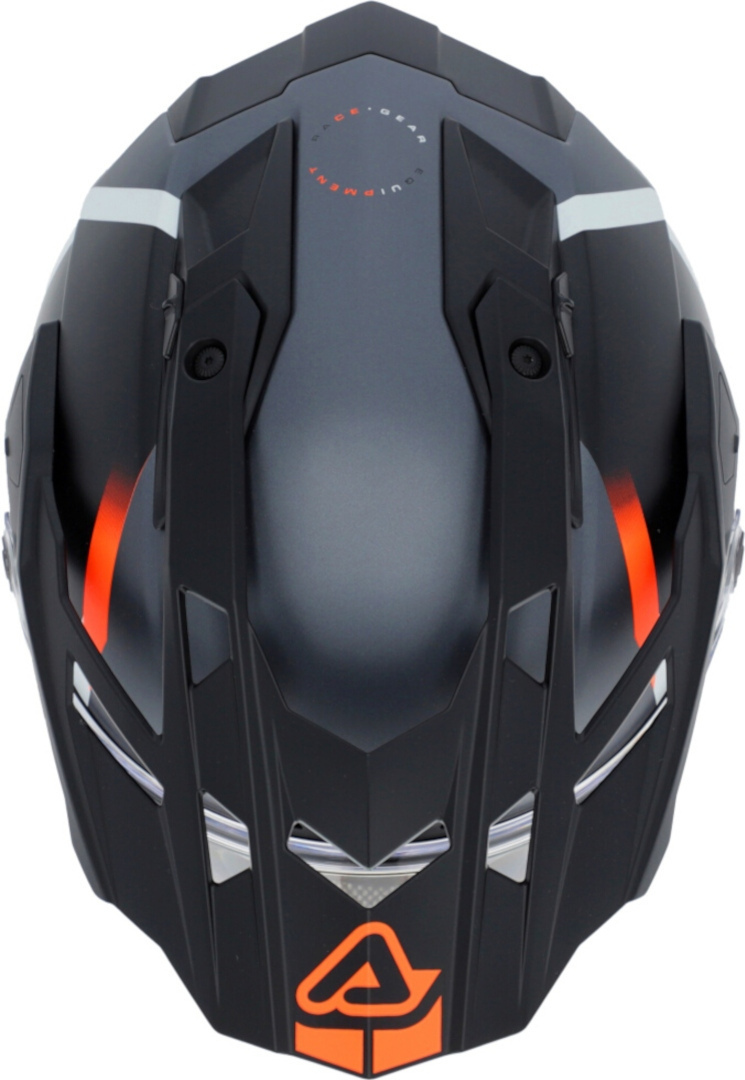 Side view of Acerbis Attack Graphic Enduro Helmet, black-orange, Size 2XL for Men
