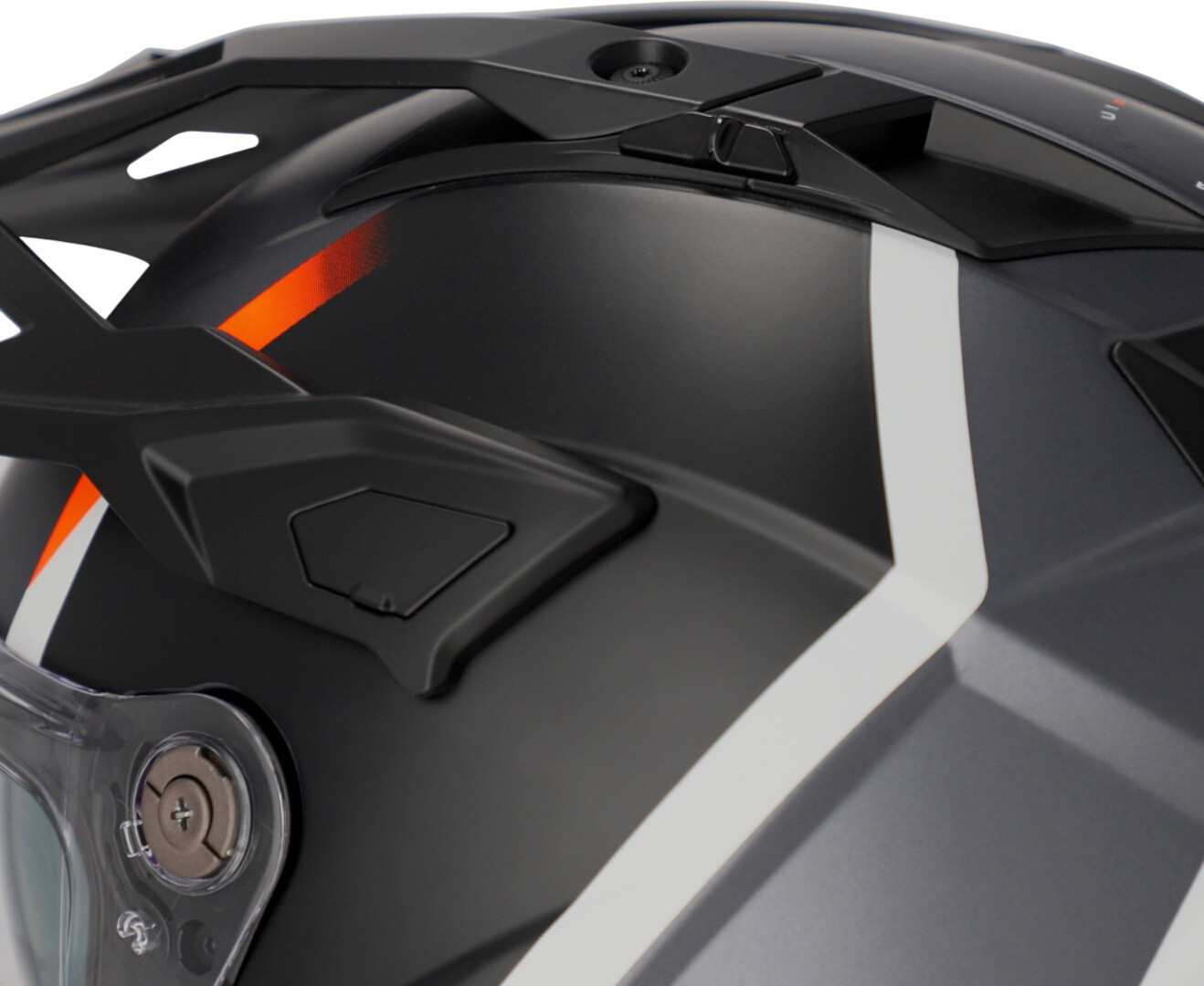 Side view of Acerbis Attack Graphic Enduro Helmet, black-orange, Size 2XL for Men
